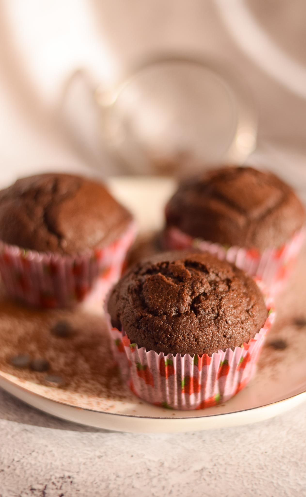 Food photography - Cocoa muffins - baked goods and dessert photography